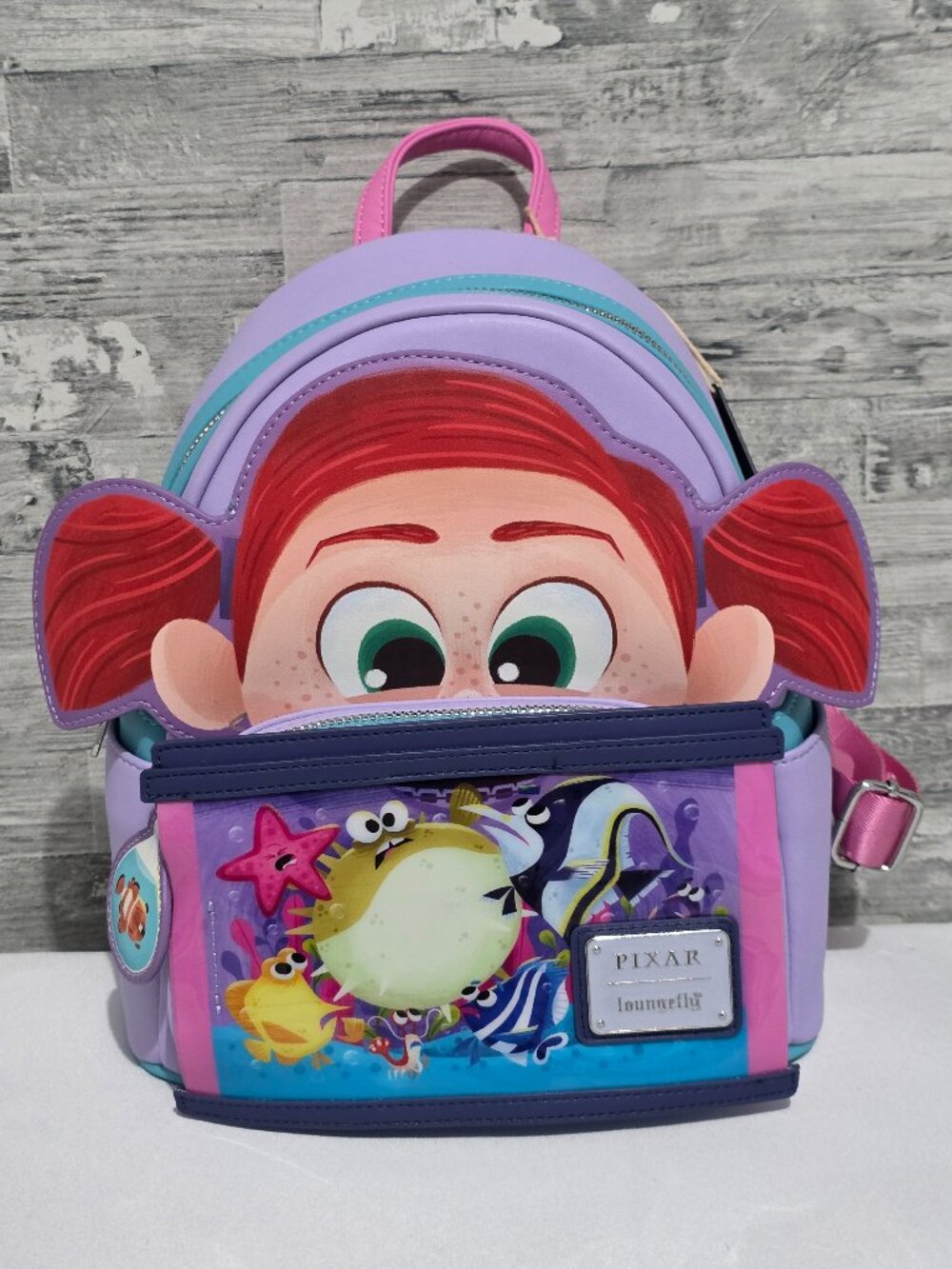 Authentic Disney Pixar Finding Nemo Darla Cosplay Loungefly Mini Backpack